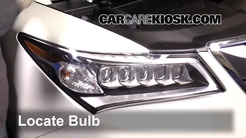 2016 Acura MDX SH-AWD 3.5L V6 Lights Highbeam (replace bulb)